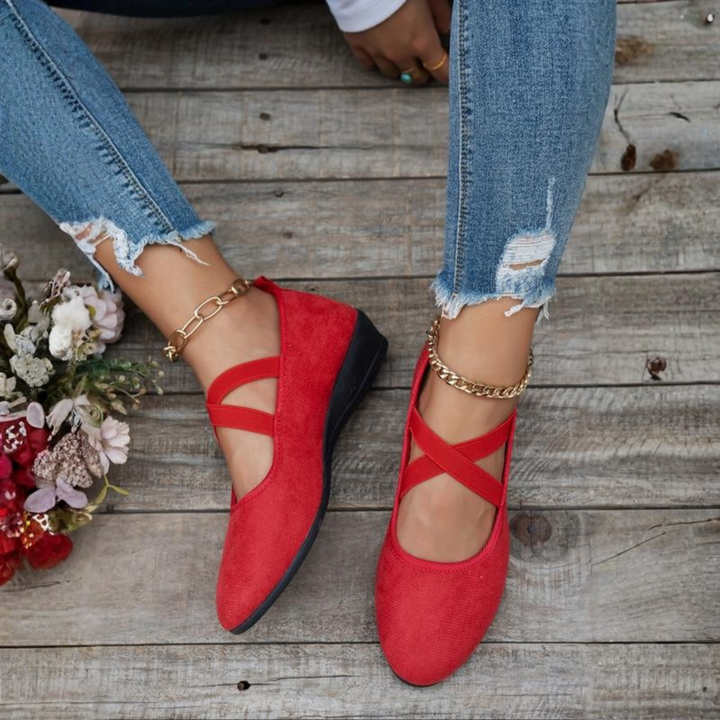 GENEVIEVE | CLOSED WEDGE BALLERINA SHOES