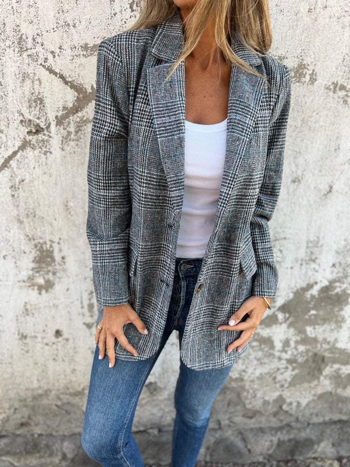 ALAYA | CASUAL CHECKERED BLAZER