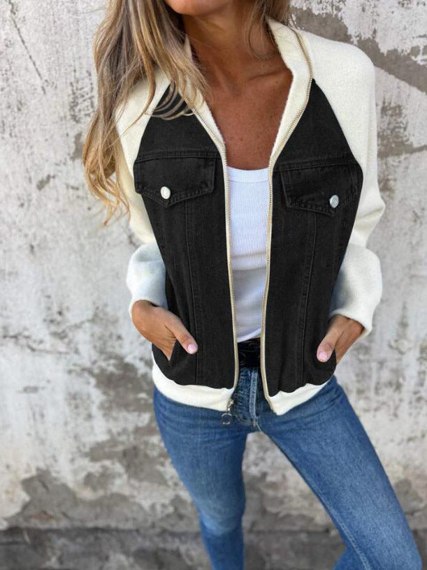ADELINE | CASUAL JACKET WITH ZIP FASTENING AND V-NECK