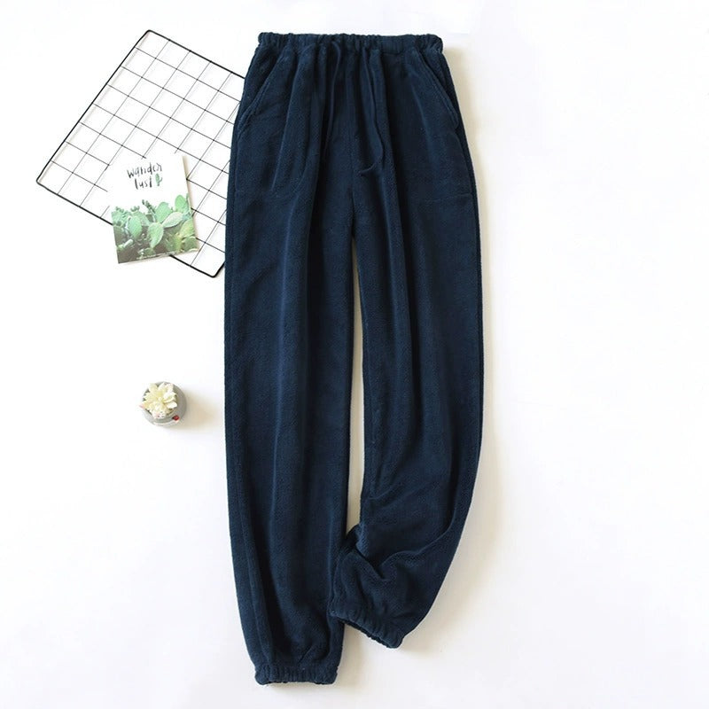 KENDALL | NAVY PLUSH PAJAMA JOGGERS
