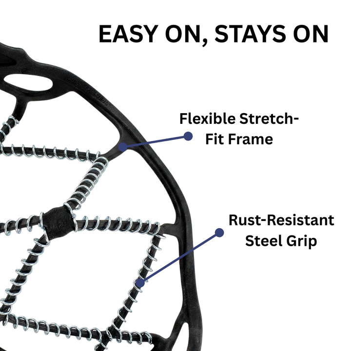 BLACK ANTI-SLIP ICE GRIPS
