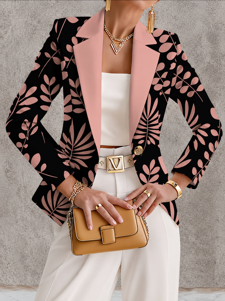 ODAYA | PINK LEAF BLAZER