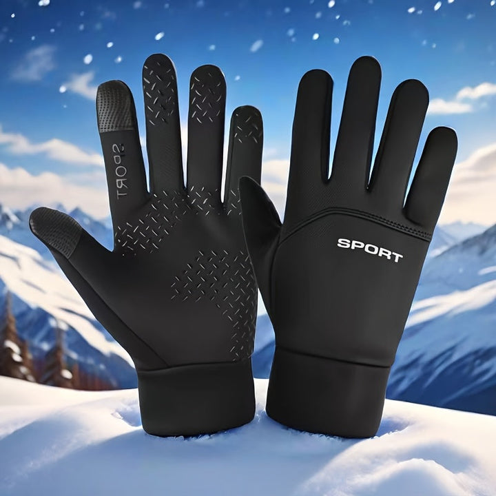 BLACK TOUCHSCREEN WINTER GLOVES