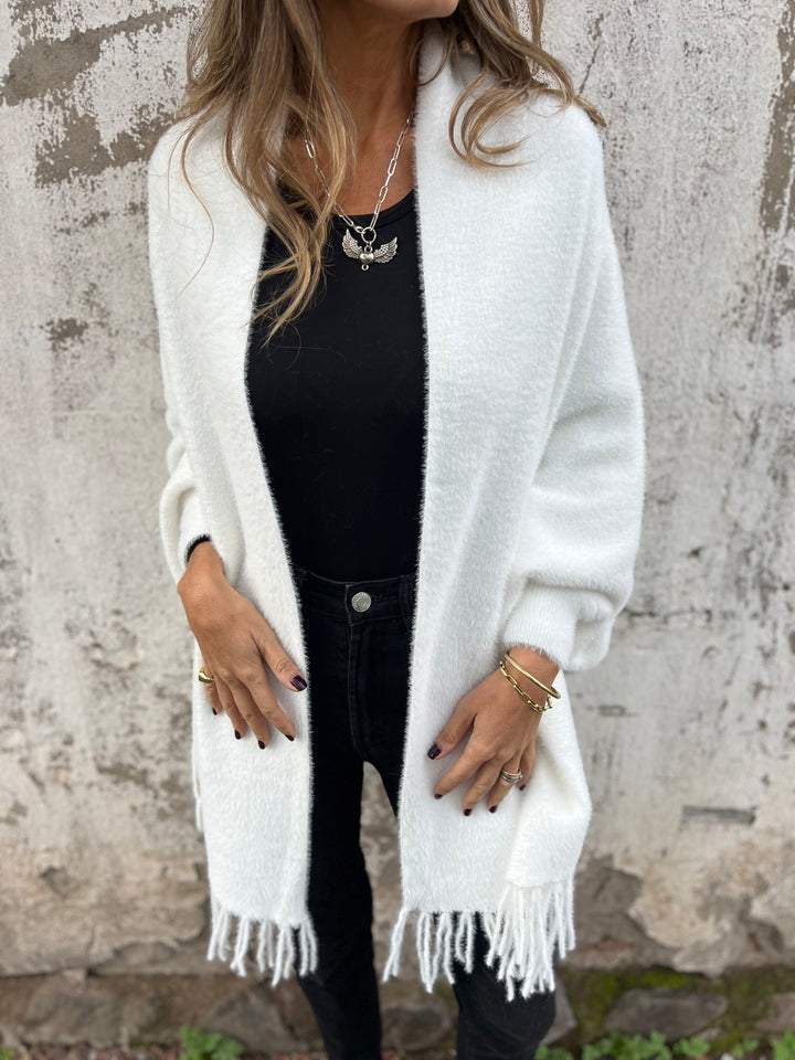 LORRAINE | LONG-SLEEVED COAT WITH TASSELS