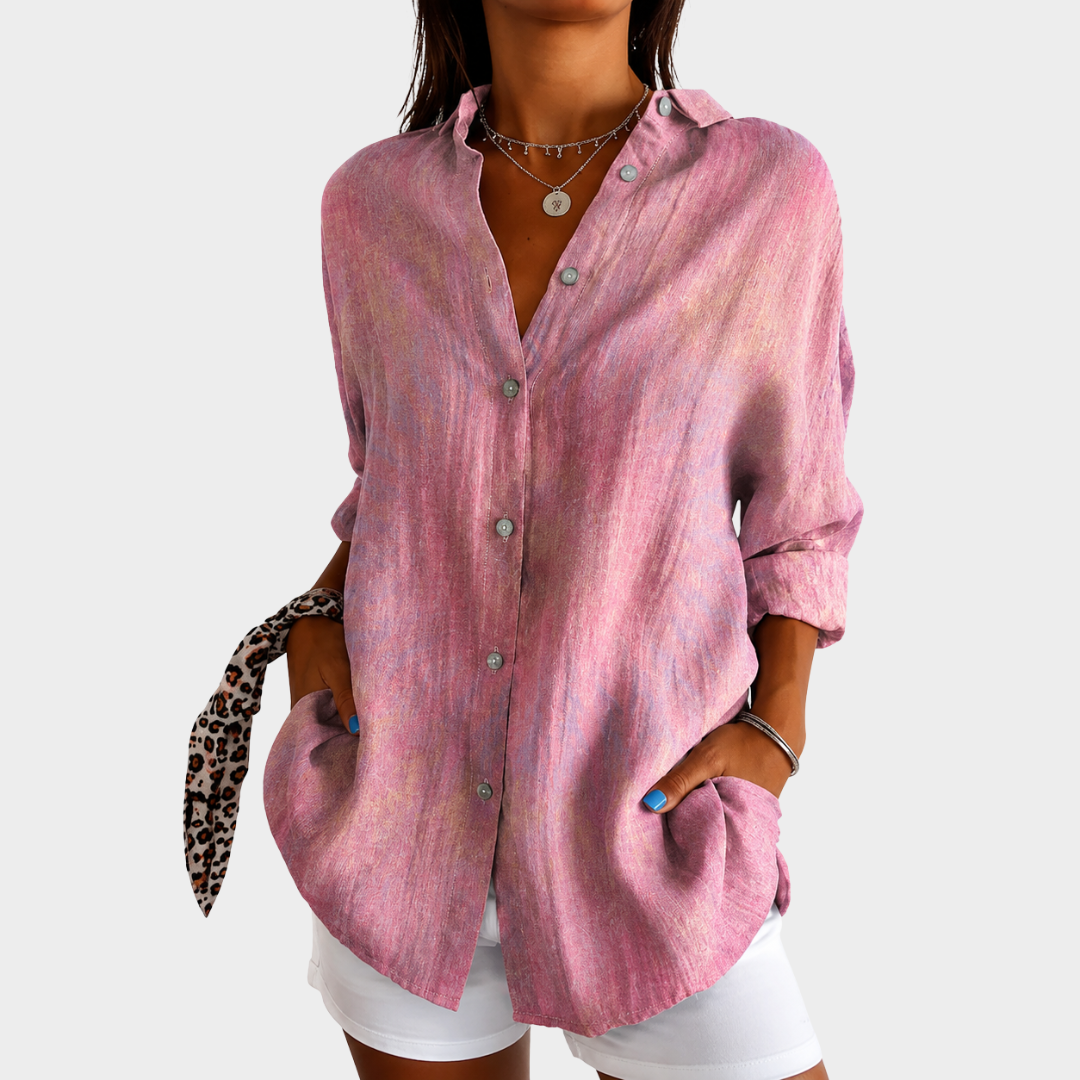 LUCY | BLUSH WHISPER EVERYDAY BLOUSE