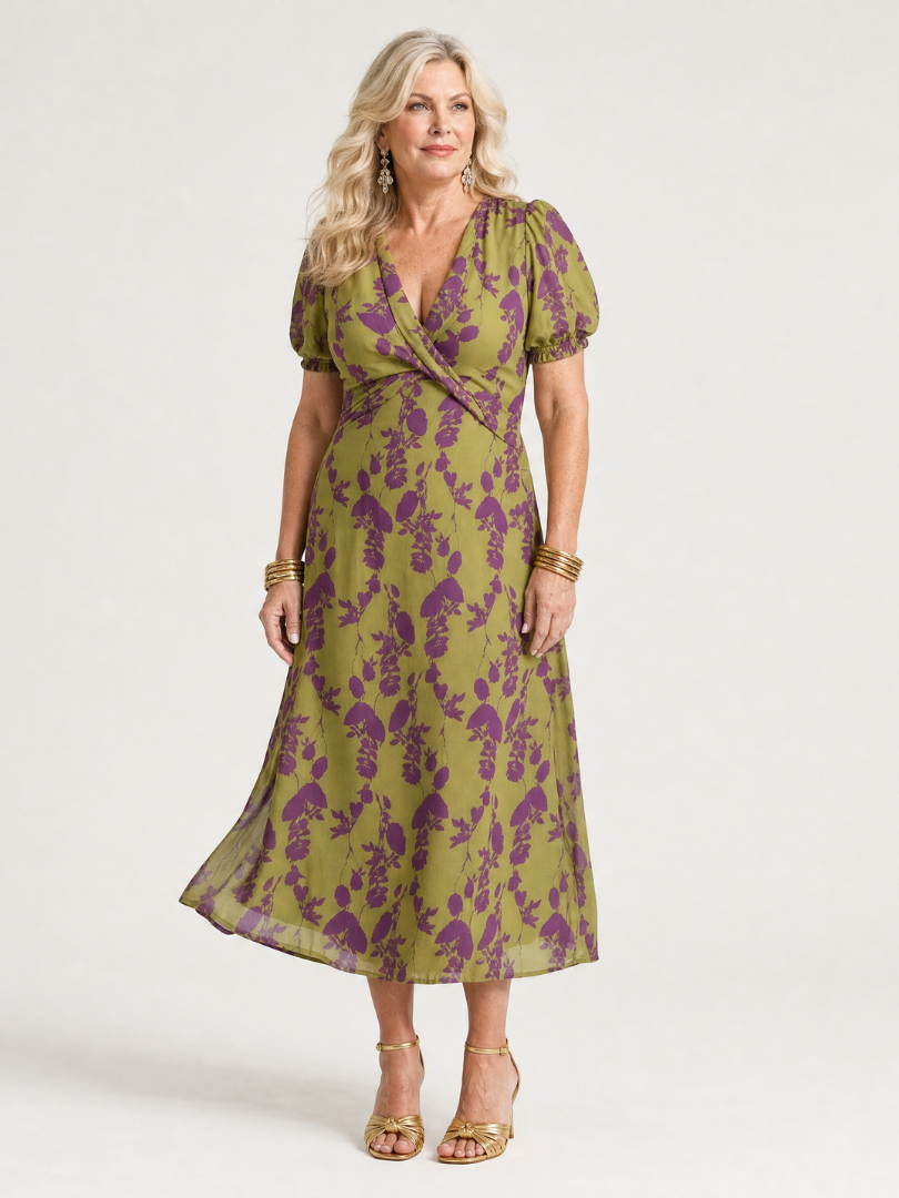 VIREL | RELAXED FLORAL MIDI DRESS