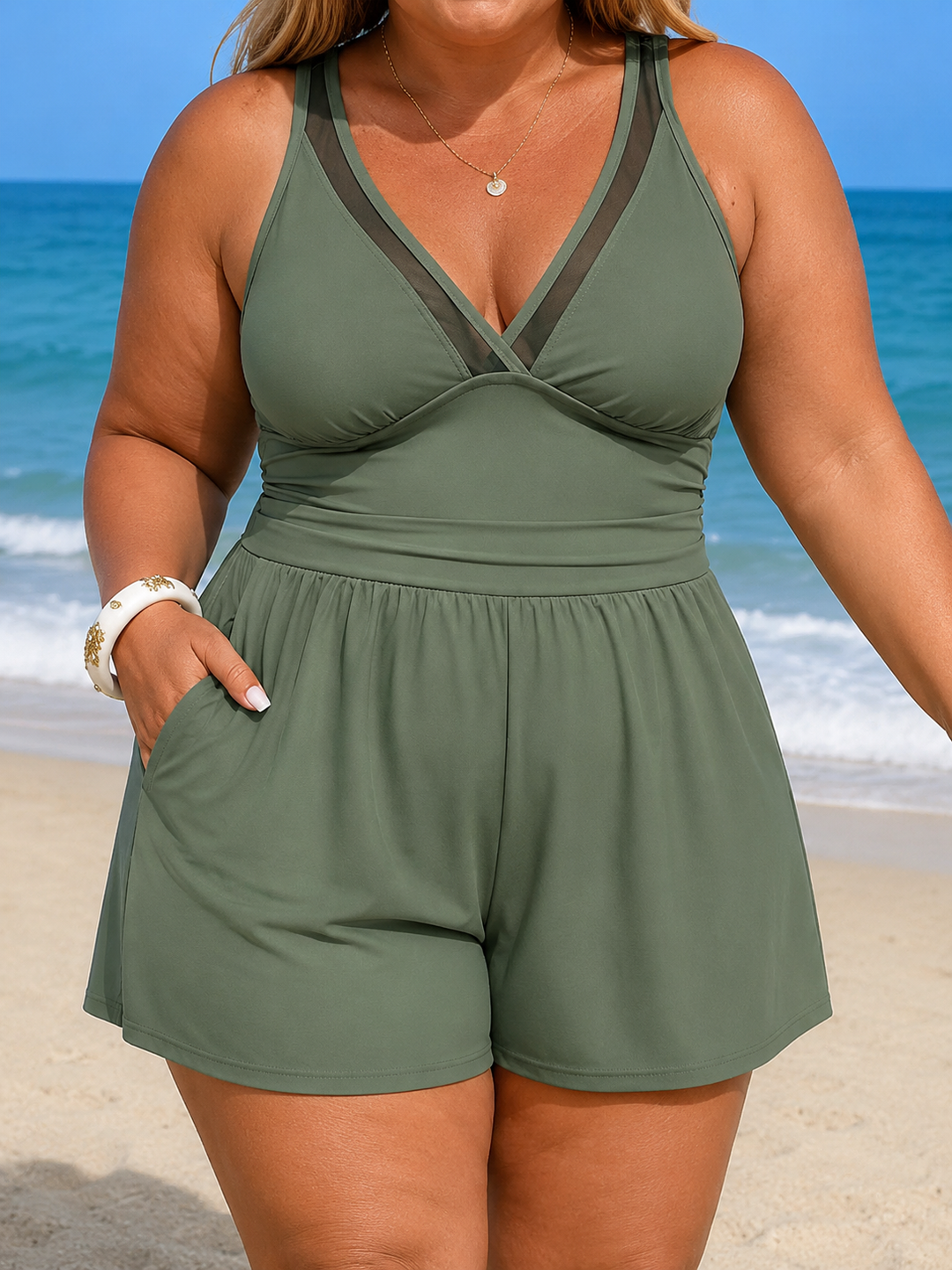 CHARLOTTE | PLUS SIZE SEABREEZE ELEGANCE SWIM DRESS