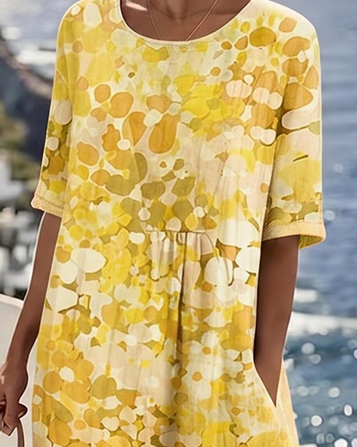FLEURÉ | AIRY FLORAL PRINT MIDI DRESS