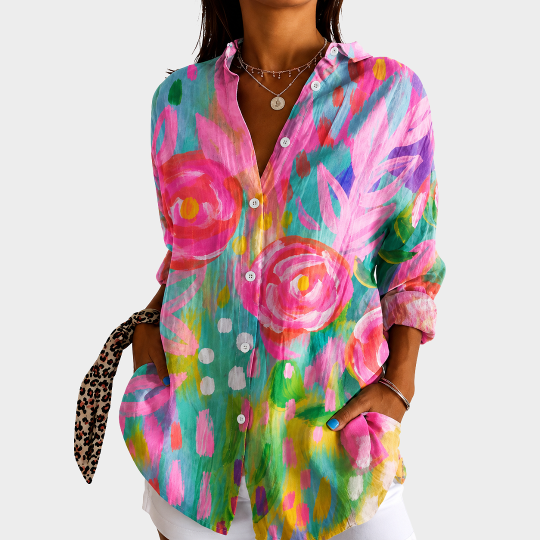 AMELIA | PAINTED GARDEN BREEZE BLOUSE
