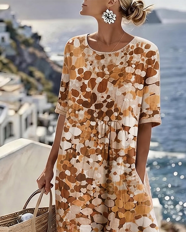 FLEURÉ | AIRY FLORAL PRINT MIDI DRESS