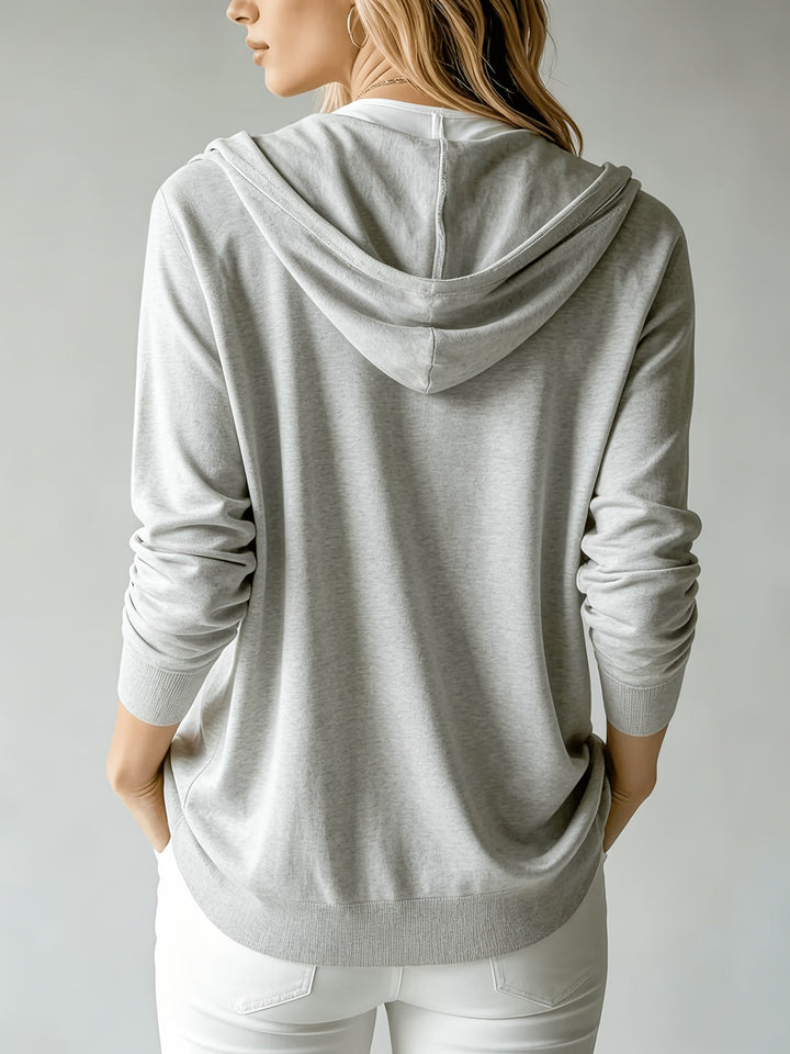 WINIFRED | LIGHT GRAY HOODED CARDIGAN