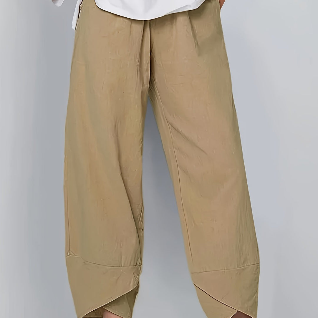 GLENDA | ASYMMETRICAL CROPPED TROUSERS
