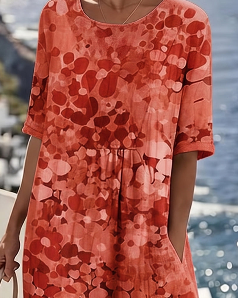 FLEURÉ | AIRY FLORAL PRINT MIDI DRESS