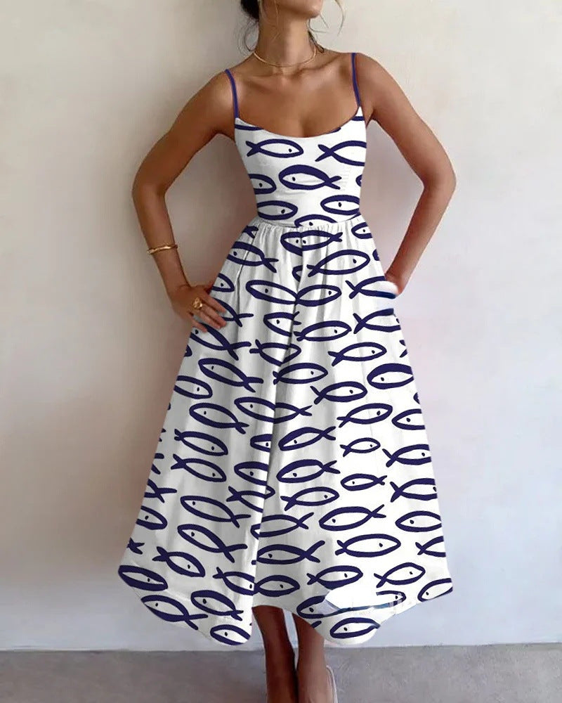 SABLEWYN | COASTAL SKETCH MIDI DRESS