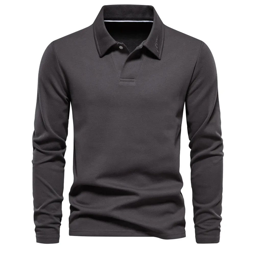 KEVIN | ELEGANT MEN'S LONG-SLEEVE POLO