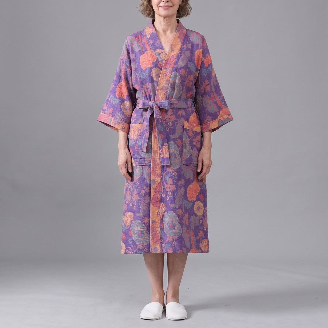 CLEO | PURPLE FLORAL ROBE