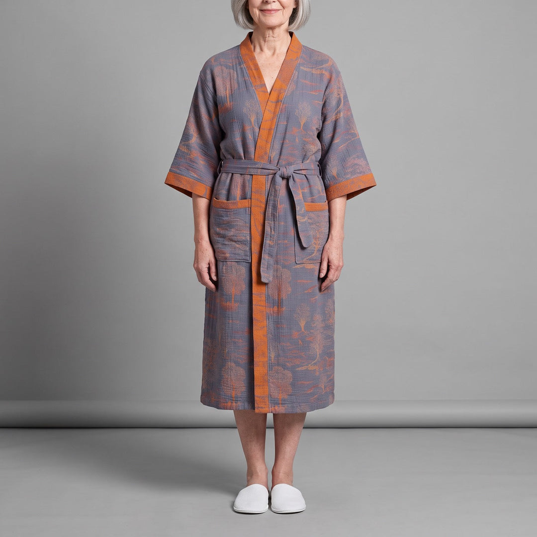 OTTILIE | SLATE AND ORANGE LANDSCAPE ROBE