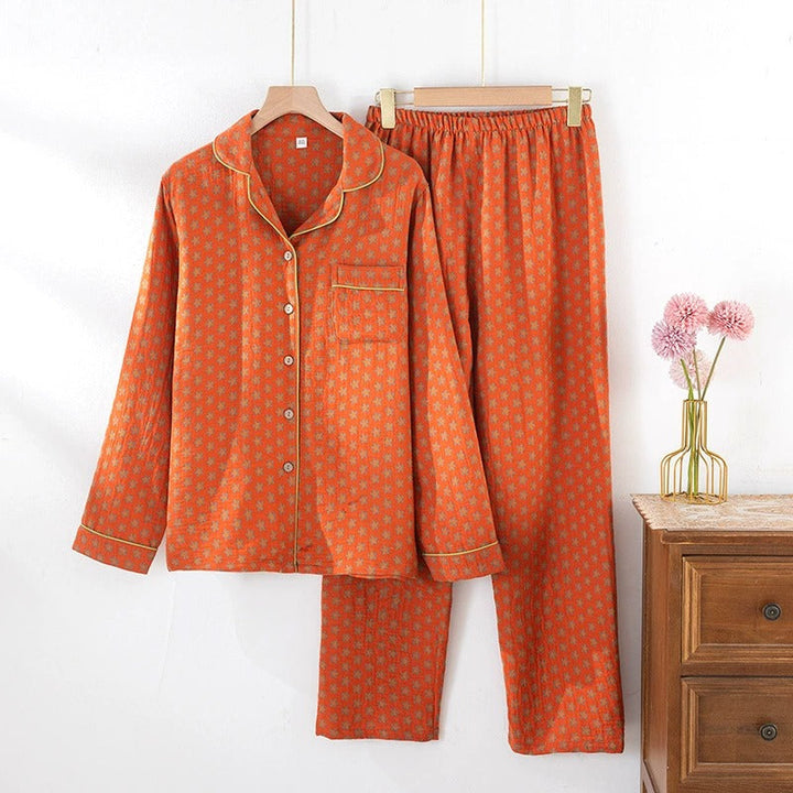 STELLA | ORANGE STAR PRINT PAJAMA SET