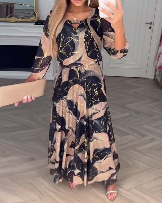 CORDELIA | PRINTED CHIFFON DRESS