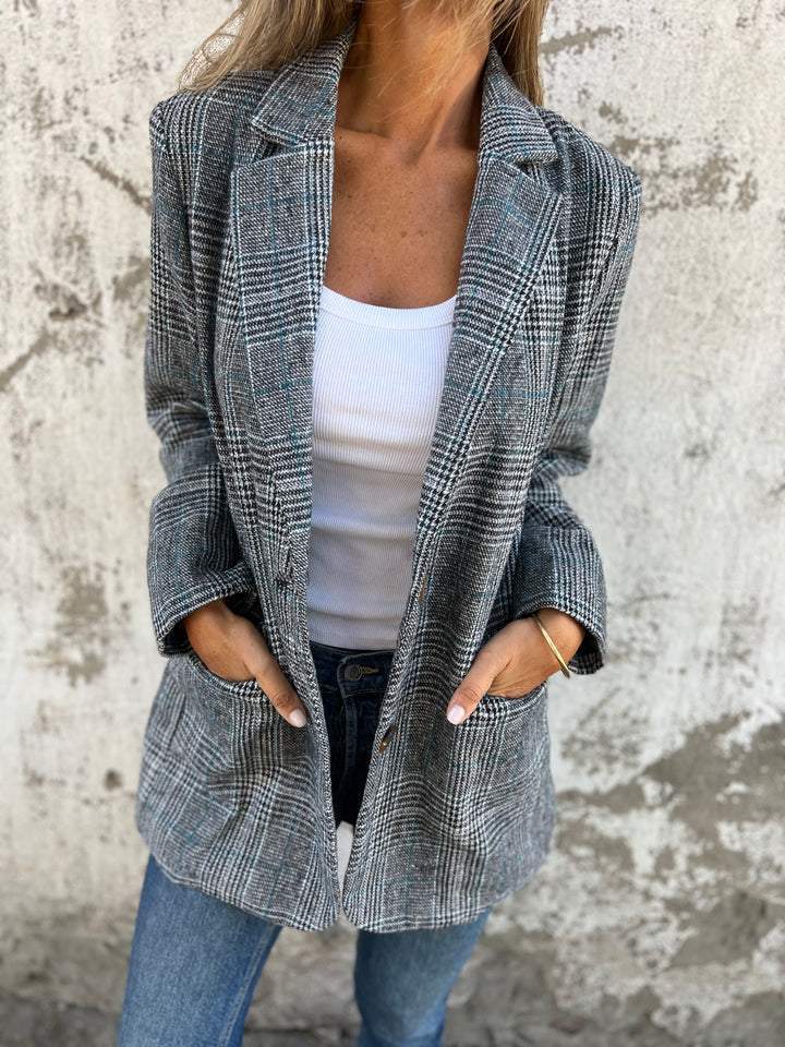 ALAYA | CASUAL CHECKERED BLAZER