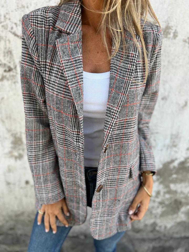 ALAYA | CASUAL CHECKERED BLAZER