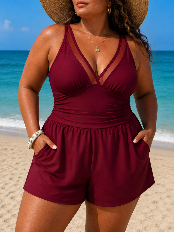 CHARLOTTE | PLUS SIZE SEABREEZE ELEGANCE SWIM DRESS