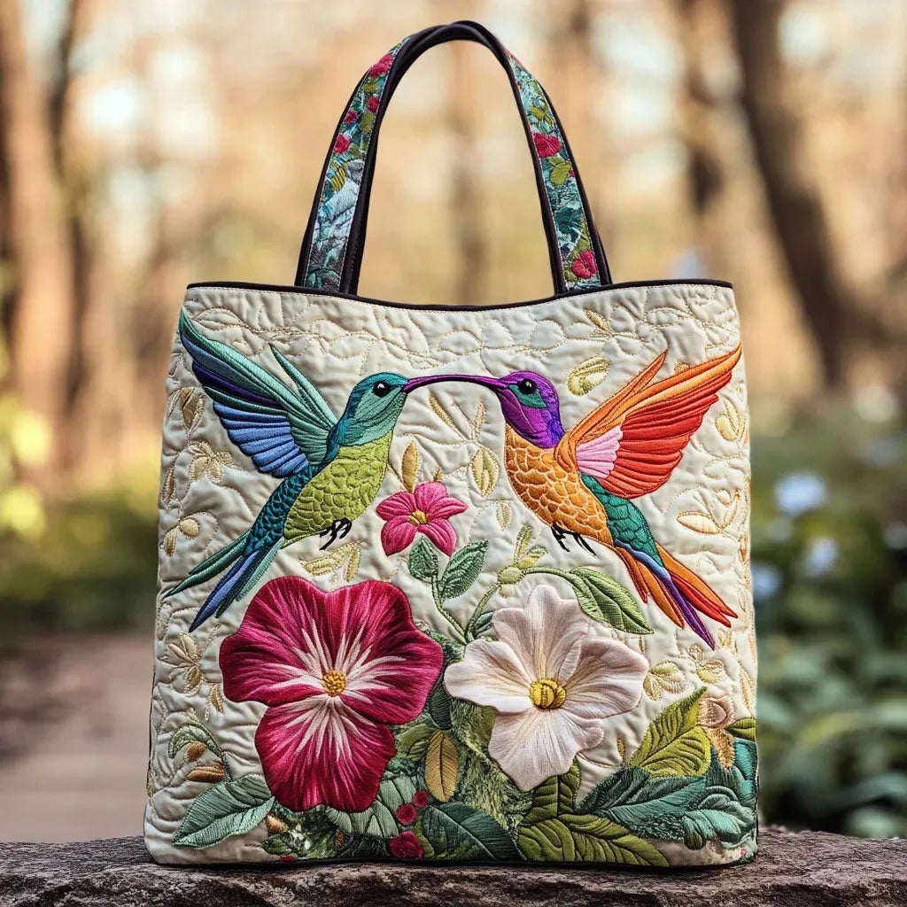 HARRIET | PADDED BACKPACK BAG WITH HUMMINGBIRD