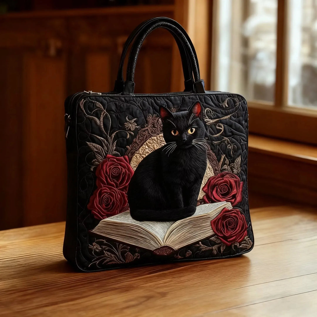 HARRIET | HANDCRAFTED QUILTED BAG WITH DARK HANDLES