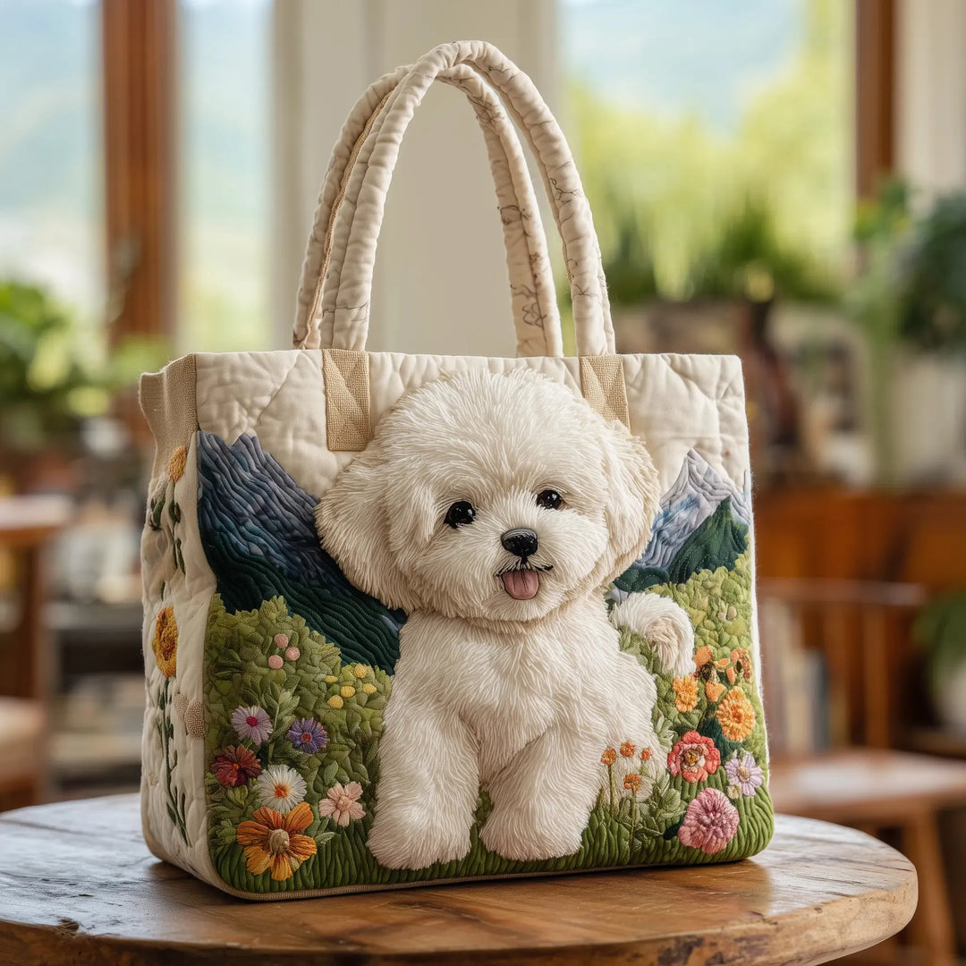 EMMA | HANDCRAFTED MATELASSÉ DOG BAG
