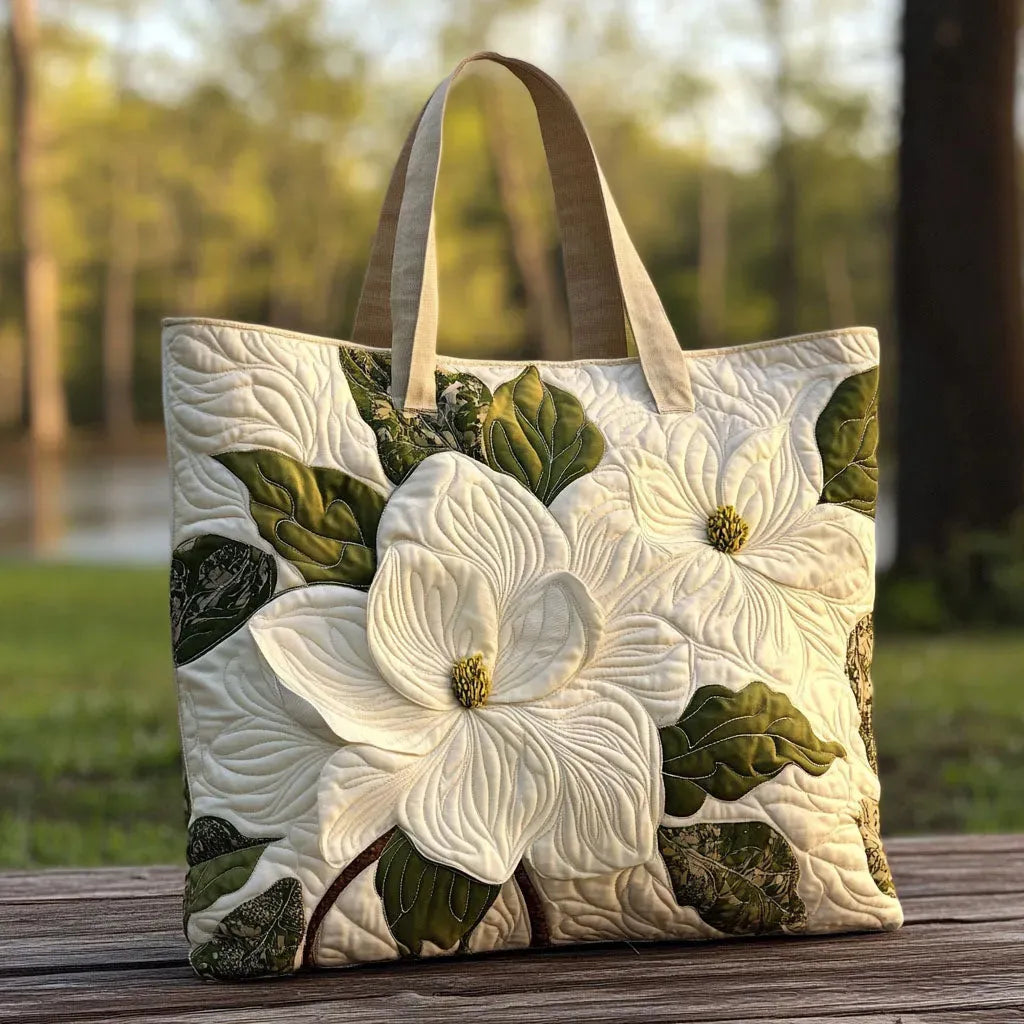 OLIVIA | HANDCRAFTED QUILTED BAG WITH MAGNOLIA