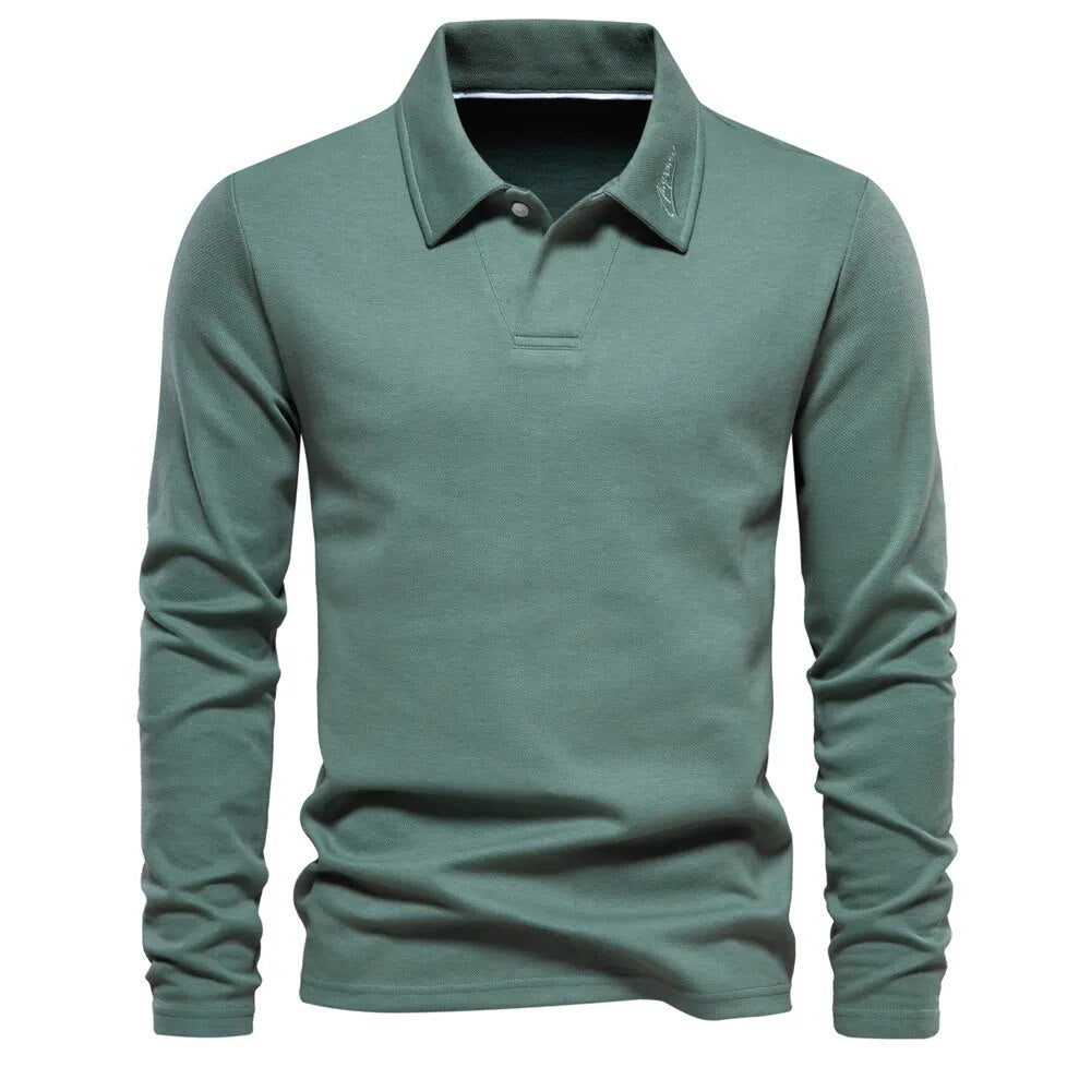 KEVIN | ELEGANT MEN'S LONG-SLEEVE POLO