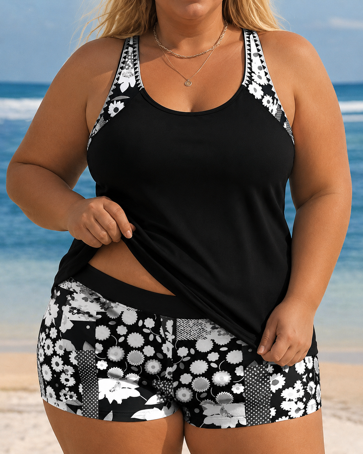 NINA | PLUS SIZE FASHIONABLE SWIMWEAR SET