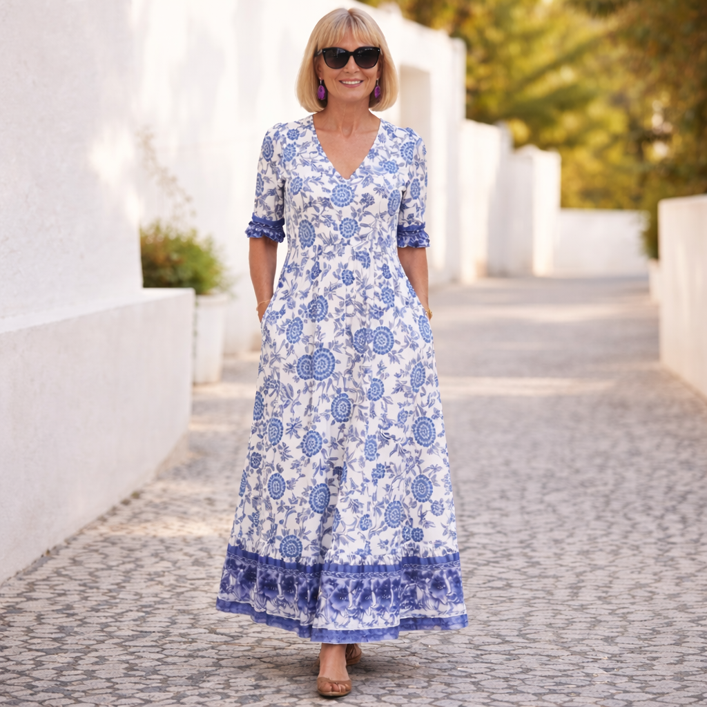 ELLY | ELEGANT FLORAL DRESS WITH A BREEZY VIBE