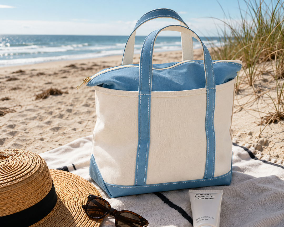 CANVAS | BEACH TOTE BAG – ZIP TOTE FOR WOMEN