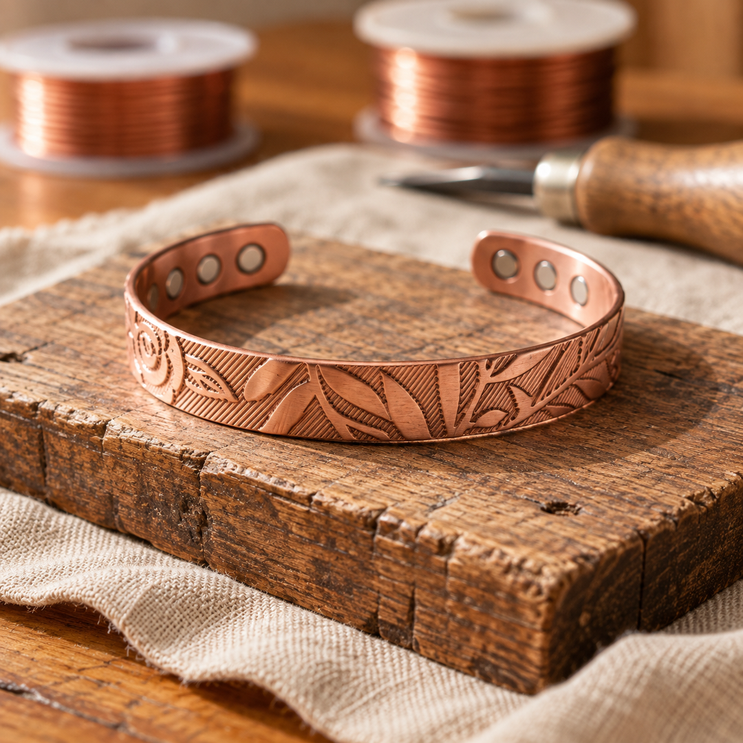 FREYA | EMBOSSED COPPER BRACELET