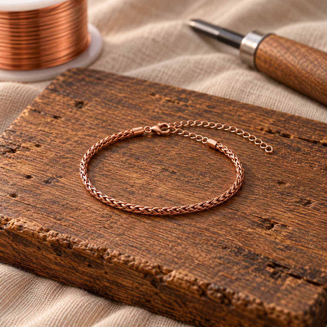 LUCY | BRAID COPPER ANKLET