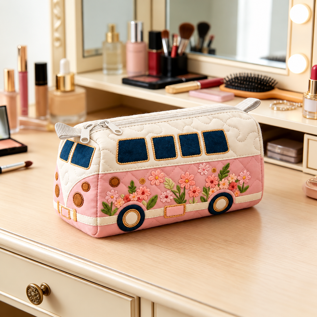 BLOOMWAGON | FLORAL CAMPER COSMETIC BAG
