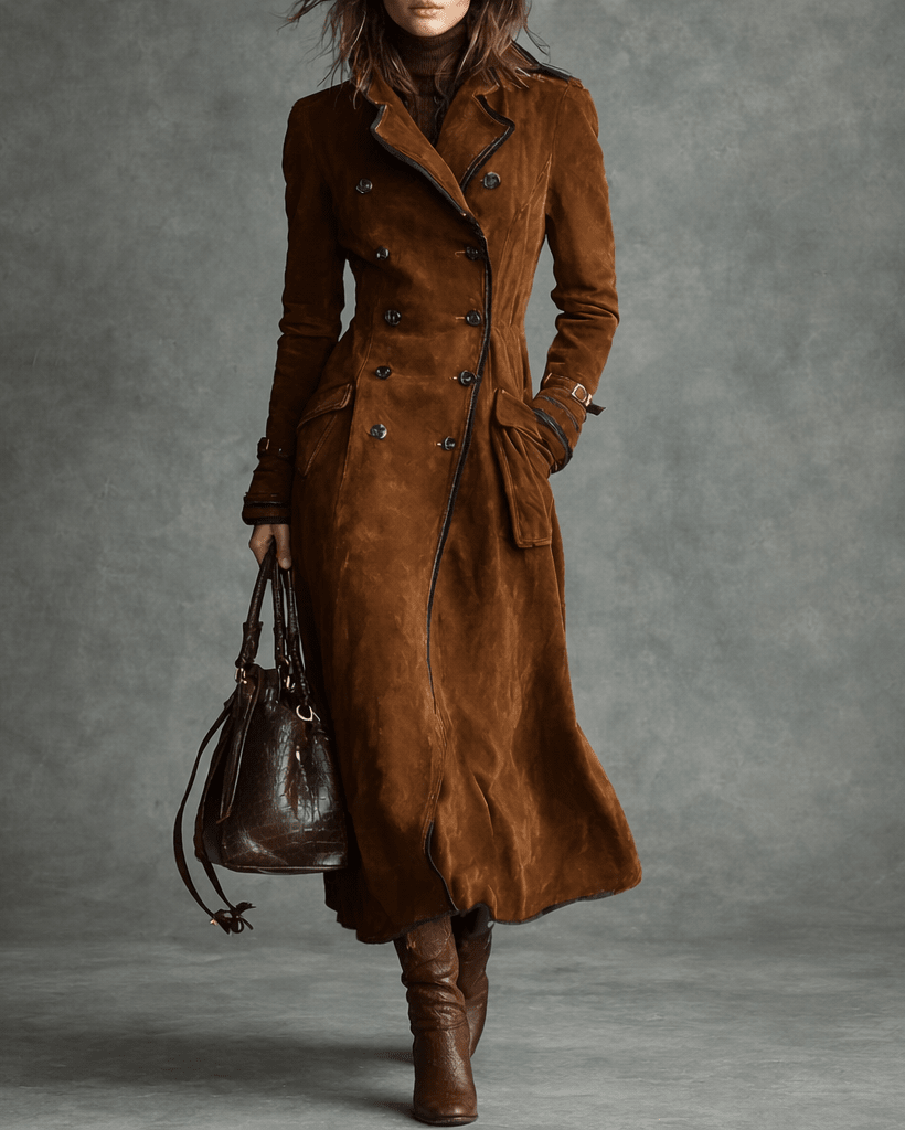 NATHALIE | SUEDE LEATHER TRENCH COAT