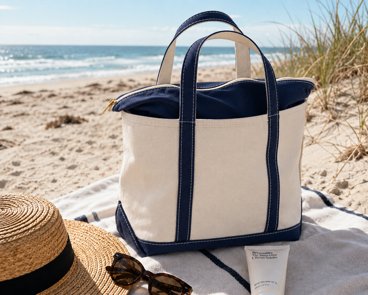 CANVAS | BEACH TOTE BAG – ZIP TOTE FOR WOMEN