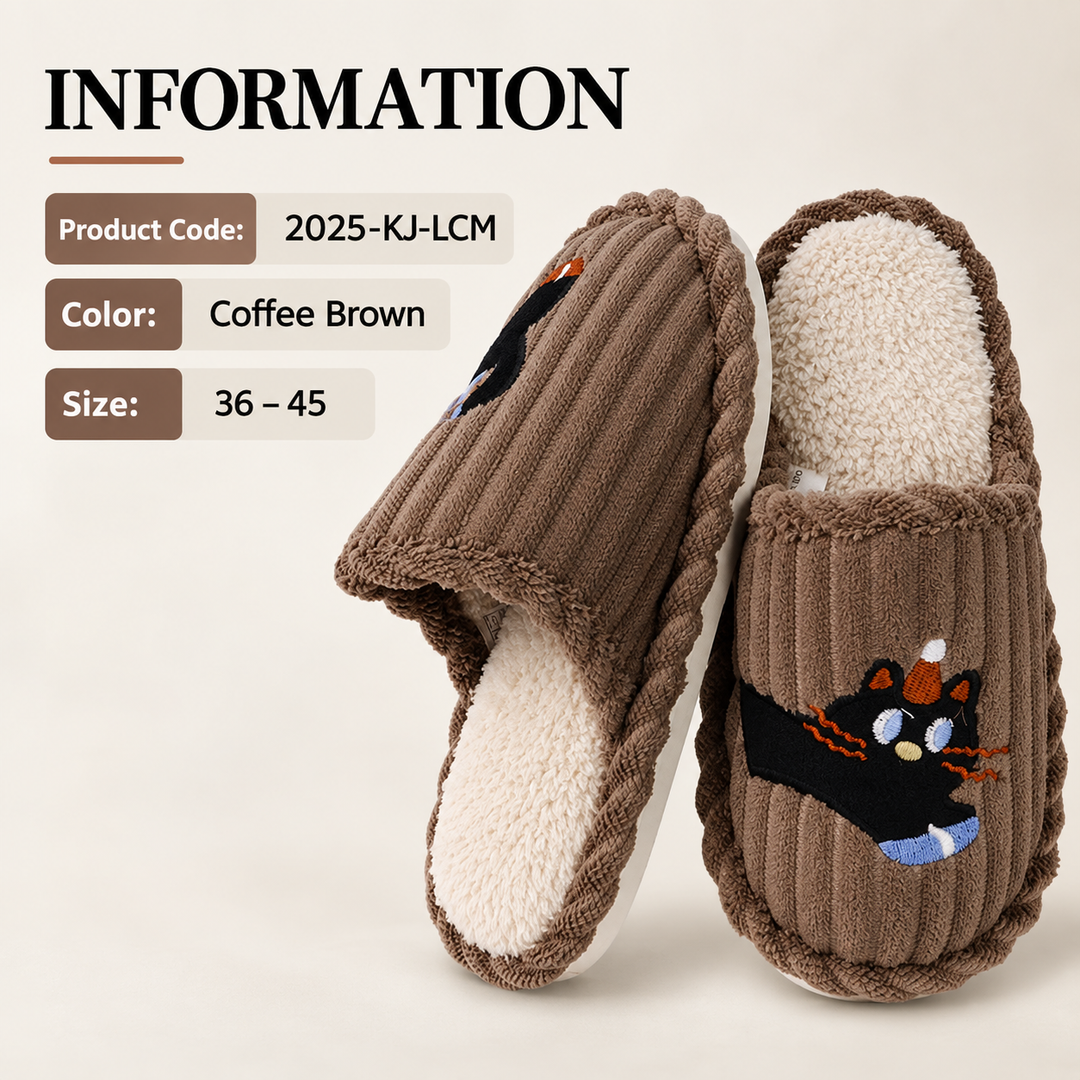 DELIA | DACHSHUND STRIPED COTTON HOUSE SLIPPERS