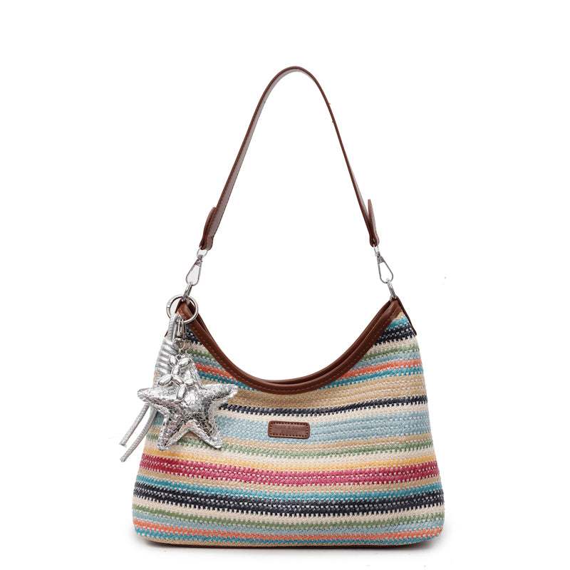 THE STRIPED |  BOHO SHOULDER BAG