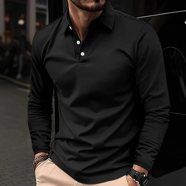 KHRIS | ELEGANT MEN'S LONGSLEEVE POLO SHIRT