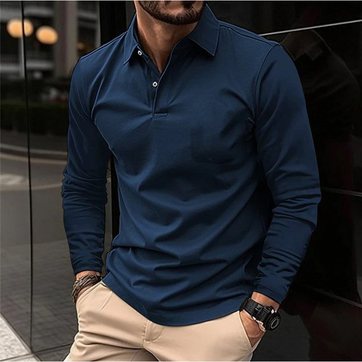 KHRIS | ELEGANT MEN'S LONGSLEEVE POLO SHIRT
