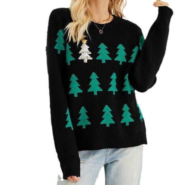 HOLLY | CHRISTMAS TREE CREW NECK SWEATER