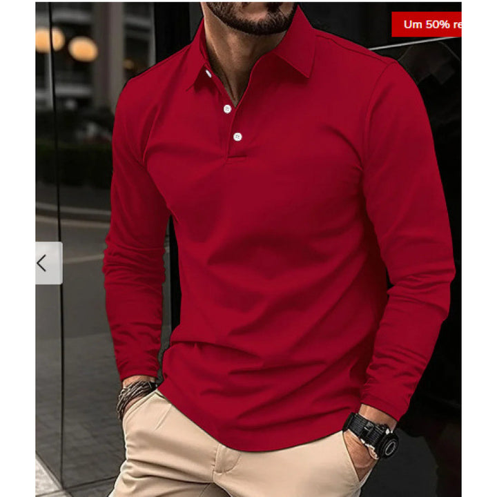 KHRIS | ELEGANT MEN'S LONGSLEEVE POLO SHIRT