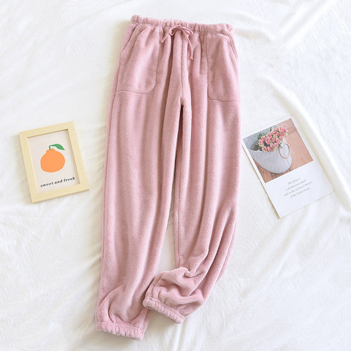 CALLIE | LIGHT PINK PLUSH PAJAMA JOGGERS