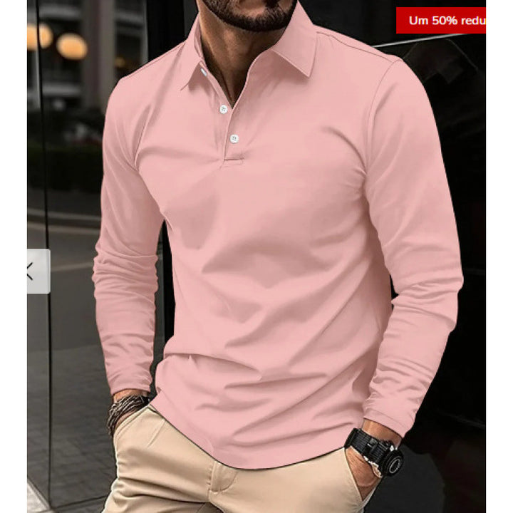 KHRIS | ELEGANT MEN'S LONGSLEEVE POLO SHIRT