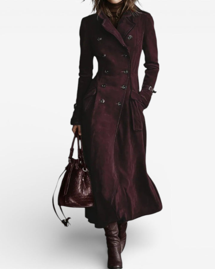 NATHALIE | SUEDE LEATHER TRENCH COAT