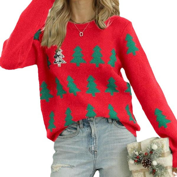 HOLLY | CHRISTMAS TREE CREW NECK SWEATER