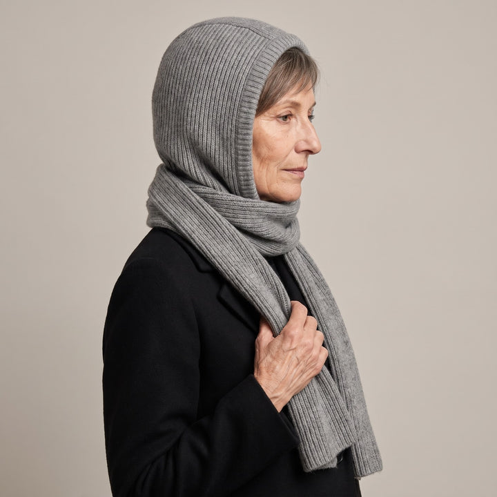 ODESSA | HOODED KNIT SNOOD - Gray
